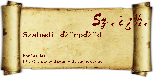 Szabadi Árpád névjegykártya