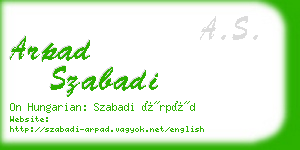 arpad szabadi business card